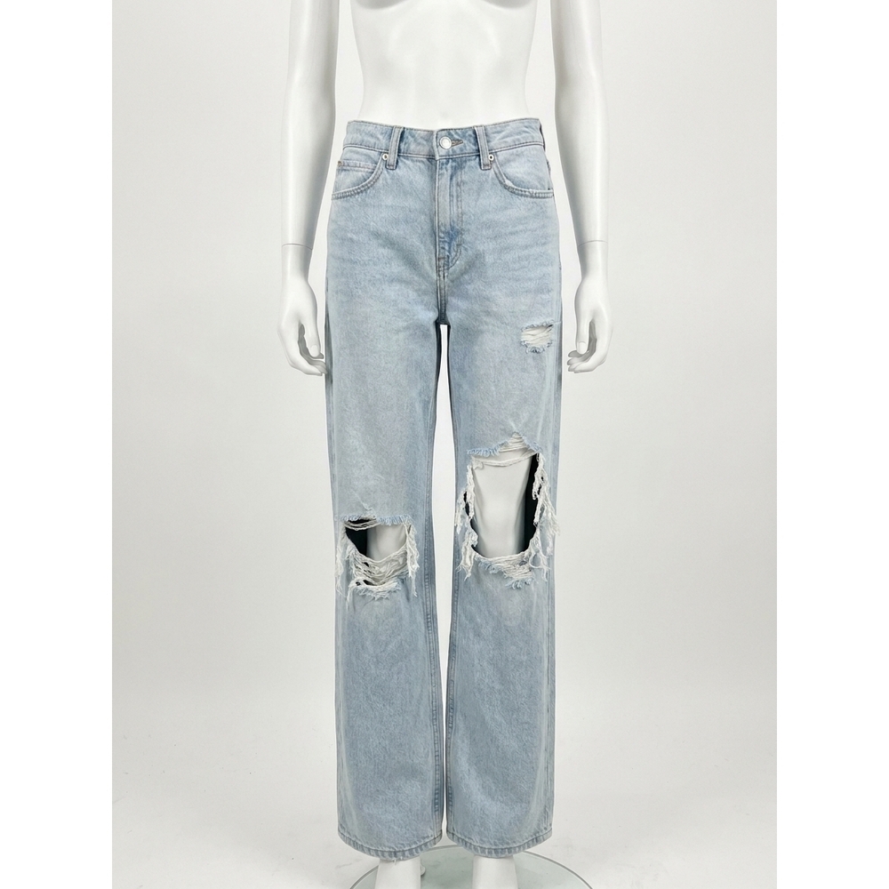 NEW FREE PEOPLE tinsley baggy high-rise jeans in blue